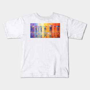 Multi-colored rain Kids T-Shirt
